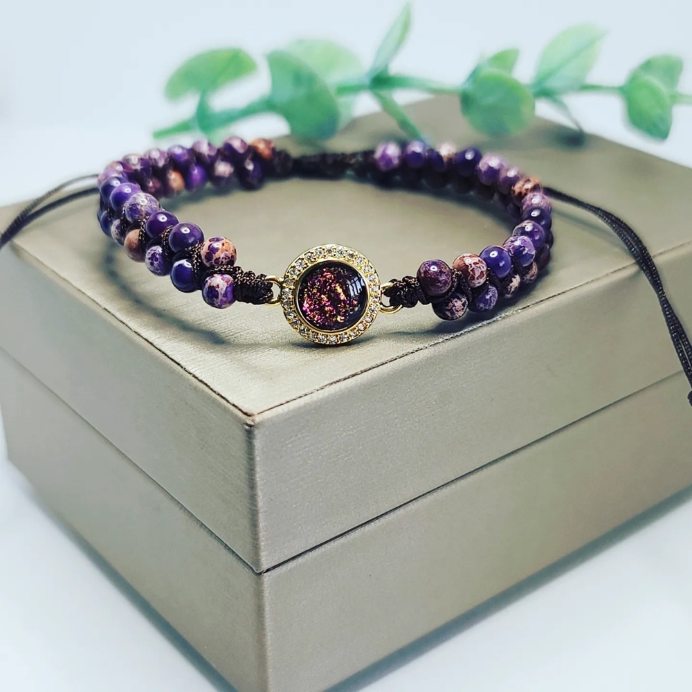 Impression Jasper shamballa bracelet
